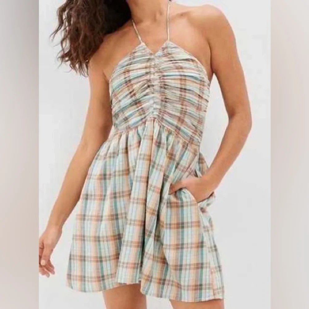 Nwt‎ American eagle Plaid Halter Dress